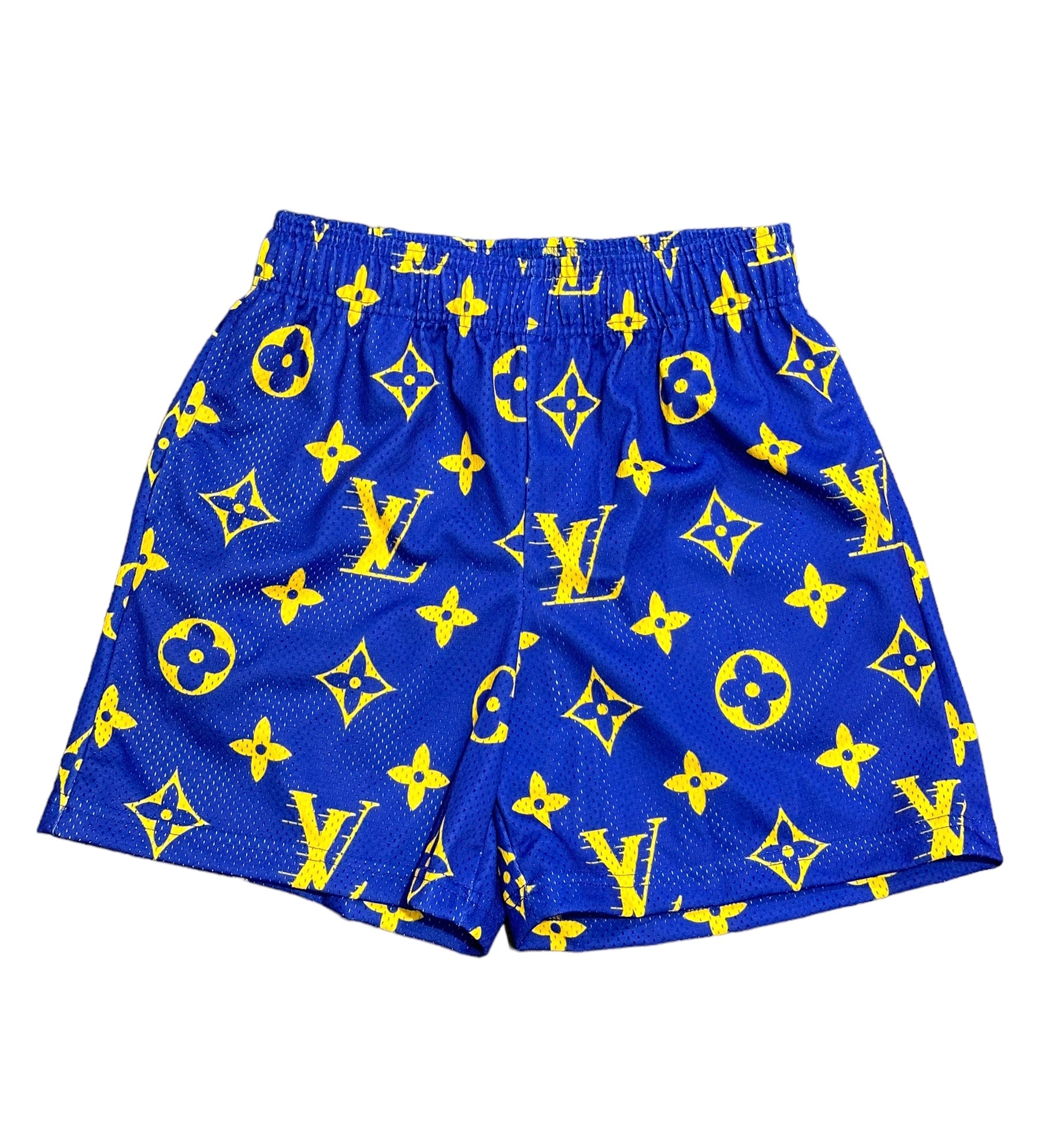 Bravest Studios LV Monogram Blue/Yellow Mesh Shorts – kickedout