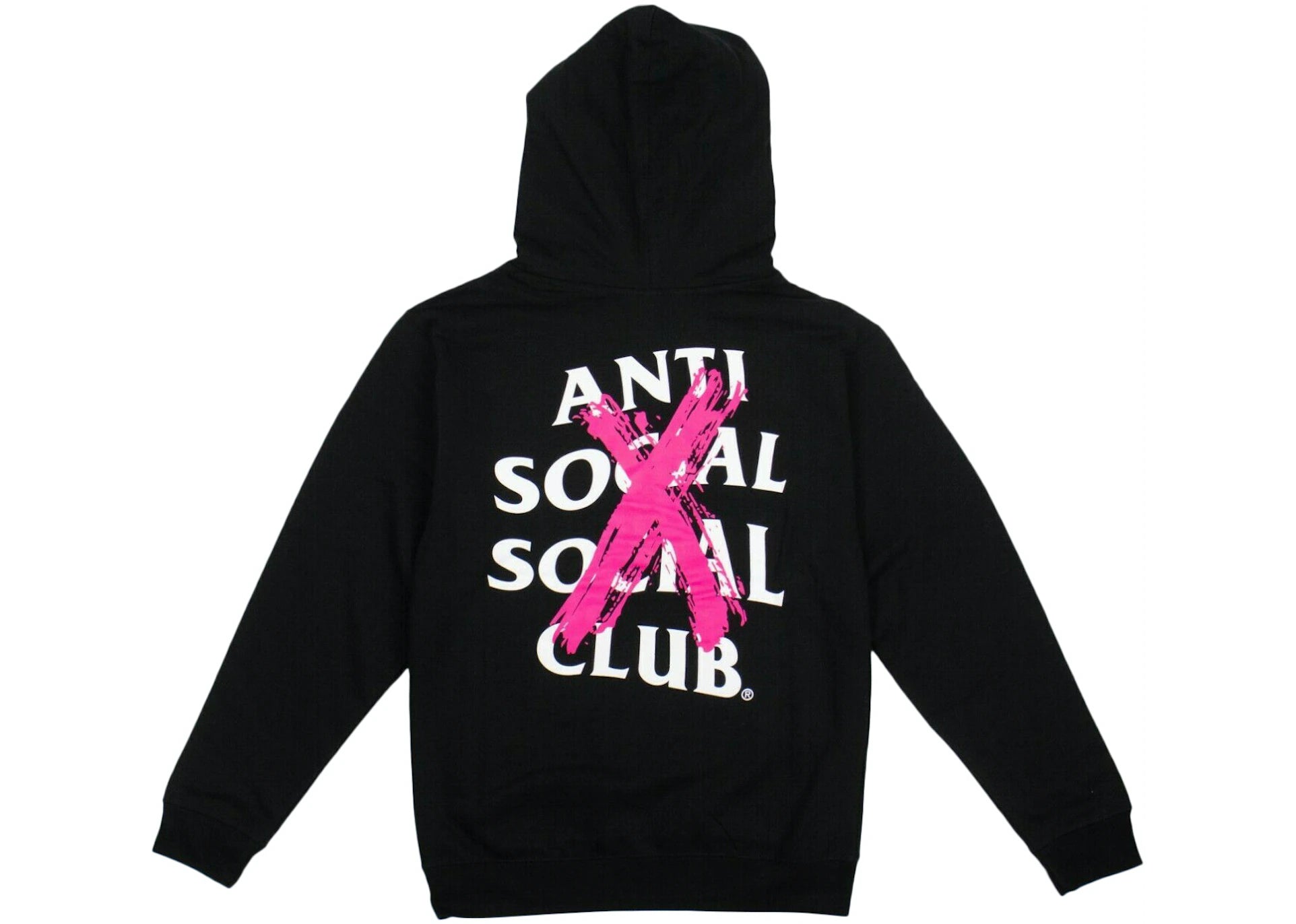 Anti Social Social Club Cancelled Hoodie Black (Pink X) – kickedout